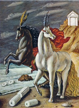  1963 obras - los caballos divinos 1963 Giorgio de Chirico Surrealismo